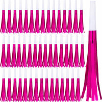 LCPQMZGH 48 silver glitter metallic fringed noise makers party horns - view 9
