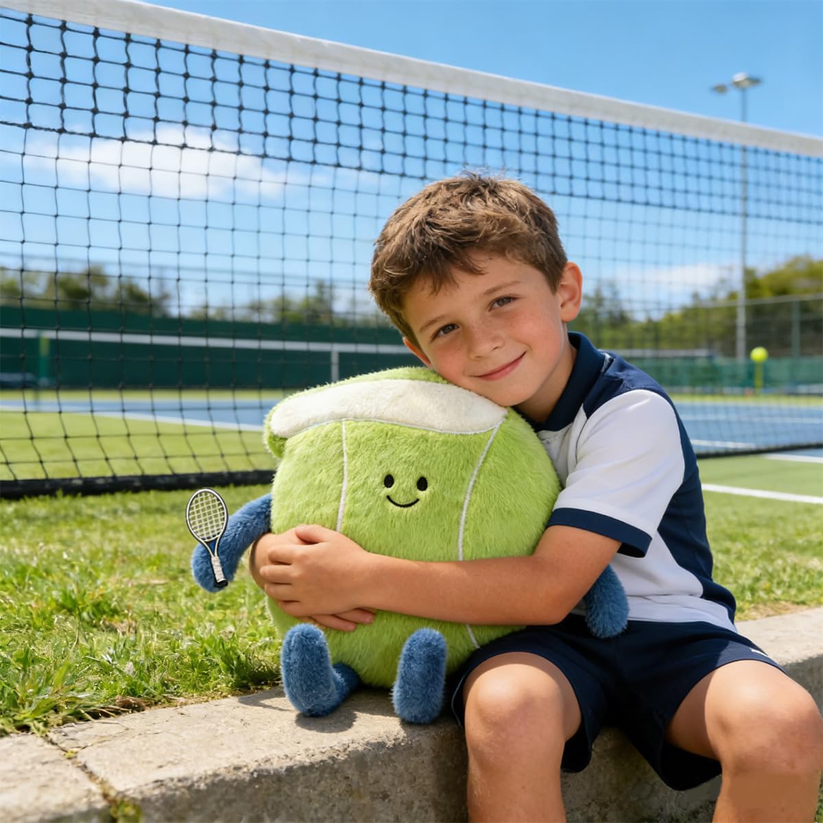 Cute Volleyball Plush Volleyball Gift Stuff Soft Sports Throw Pillow – Fun for Kids & Family - Tennis Ball Pillow - image 3