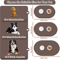 Cat Food Mat Small, 20''x12'' Absorbent Cat Feeding Mat - 20''x12'' / Brown - image 4