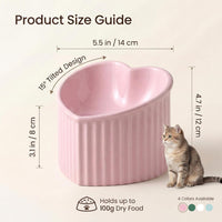 Pink Ceramic Raised Cat Bowls - Pink - image 2