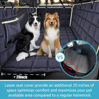 Lassie Dog Car Seat Covers for Back Seat with 2 Seat Belts - Black Hard Bottom / Truck - image 4