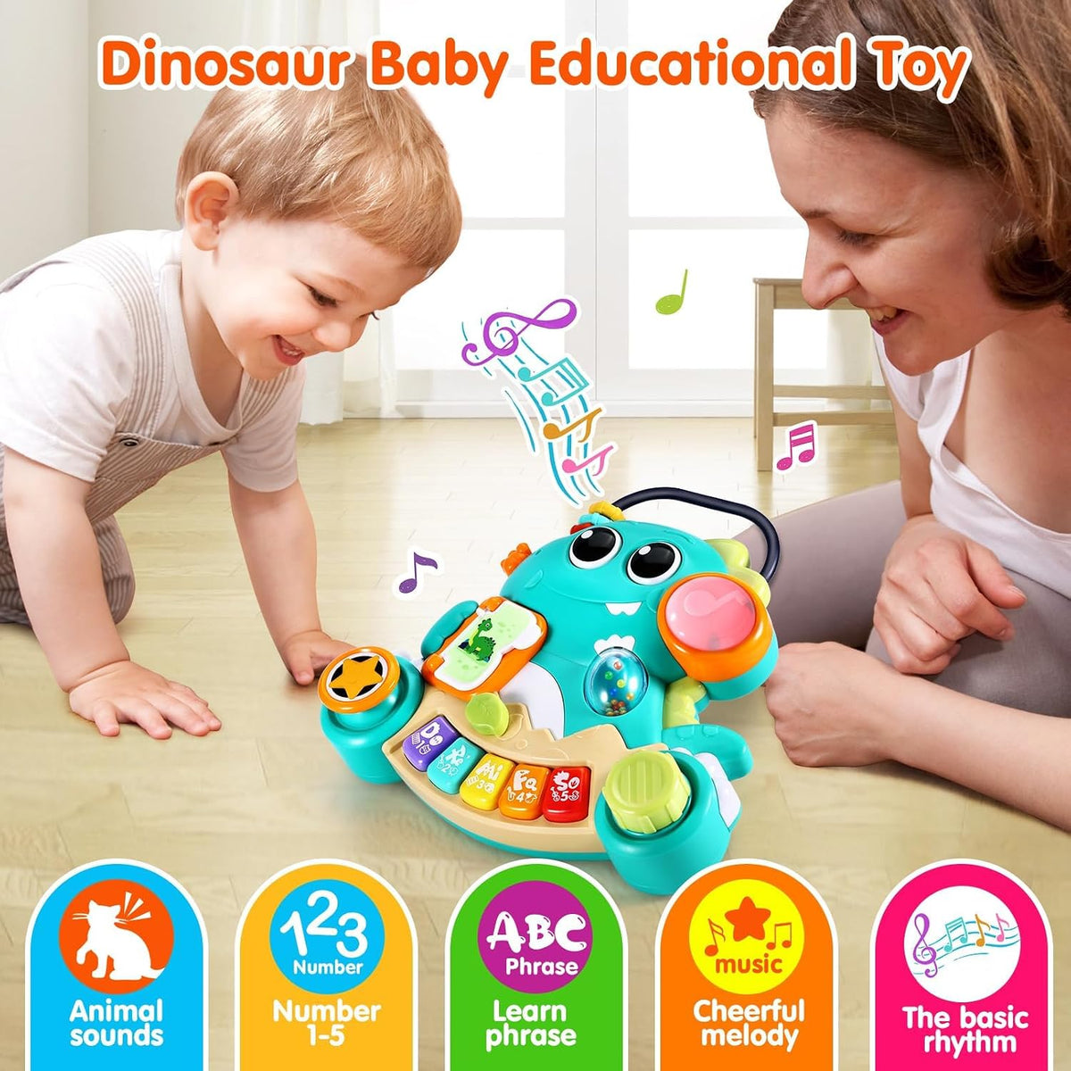 Baby Piano Toys 6-12 Months - Dinosaur - image 2