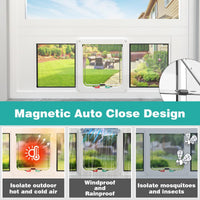 Aluminum Cat Door for Windows - White Tall / Fit 24"-28" Window - image 3