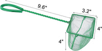 2 Pack Aquarium Fish Net Fine Mesh Quick Catch Tank Skimmer 5 Inch – Essentials for Fish - Green / 4" (2-Pack) - image 2