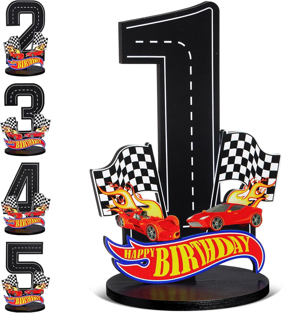 MiniInflat Race Car 5th Birthday Number Sign Centerpiece Race Car - 1st
