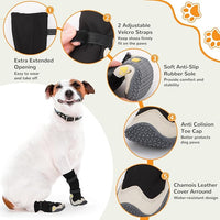 Dog Shoes for Large Small Medium Dogs, Dog Snow Boots Winter, Dog Booties and Paw Protectors to Prevent Licking, Anti-Slip Dog Shoes with Reflective for Hot Pavement,Hardwood Floors, Hiking (Size 4)