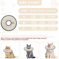 Lightweight Cat Cone Collar Soft, Soft Comfortable Cat Recovery Collar After Surgery, Elizabethan E Collar for Cats, Cone for Cats to Stop Licking (Khaki, Large)
