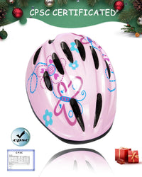 BeBeFun girls bike helmet in pink with 12 air vents and adjustable fit knob, ages 3 to 10 - view 26