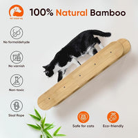 Wall-Mounted Cat Furniture for Climbing - Indoor Wooden Floating Shelves, Perches, Hammock, Bed, Bridges, and Walkways