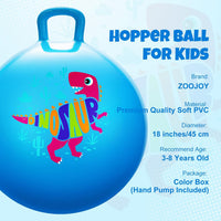 ZOOJOY 18 inch blue dinosaur hopper ball for kids with handle - view 14