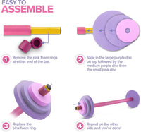 Modern Innovations Kids Weight Set Toy Dumbbells - Barbell / Pink/Purple - image 4