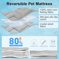 BEAUTYZOO Cooling Mat for Large Dogs, Self-Cooling - Grey_zigzag / 48.0"L x 28.0"W x 1.0"Th(L) - image 3