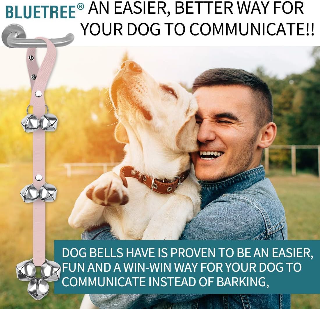 BLUETREE Dog Doorbells Premium Quality Training Potty Great Dog Bells - 03-Light Pink - image 4