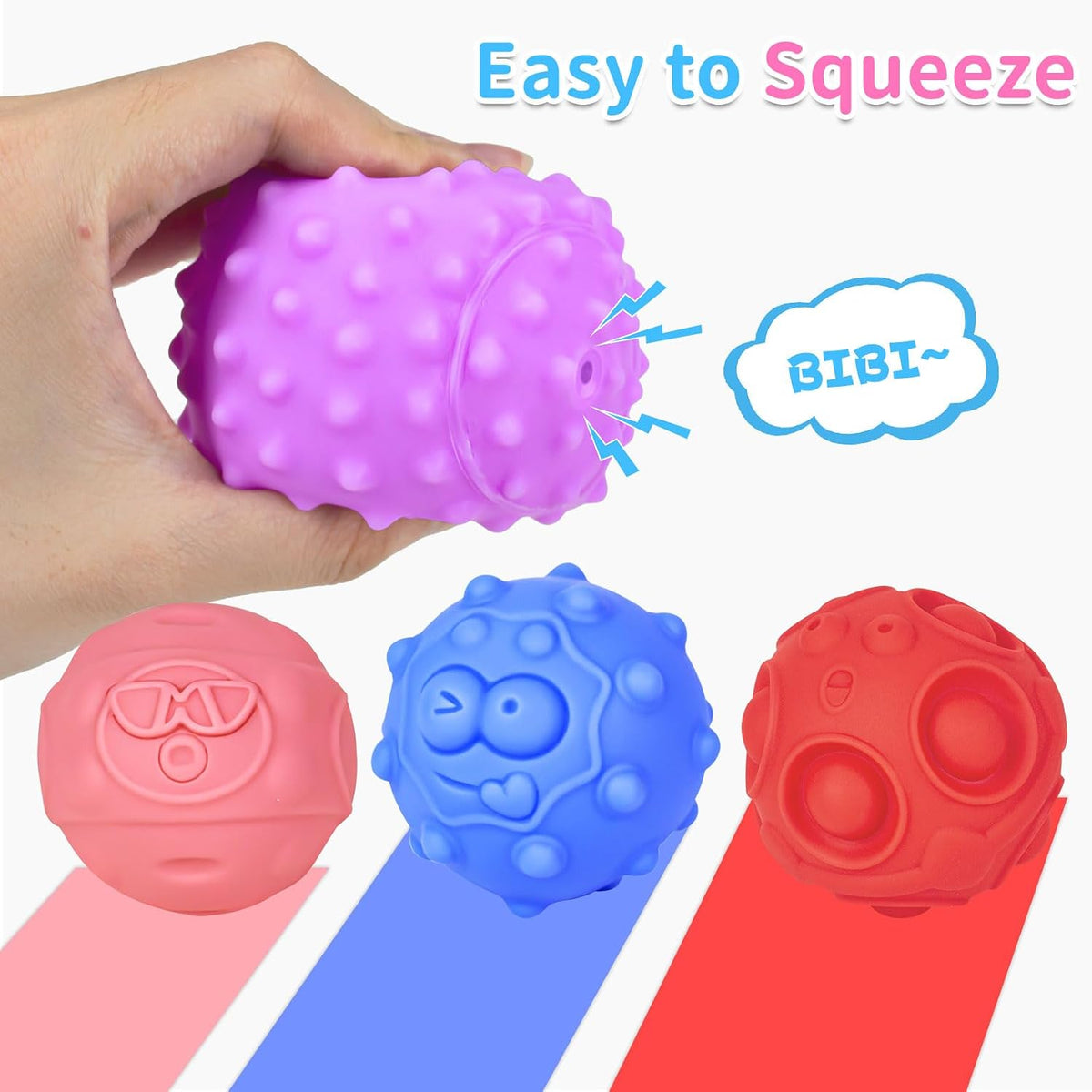 6 Pack Sensory Balls for Toddlers 1-3 - 24 Pack - image 3