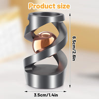 DOLASEV kinetic spinning desk toy in CNC machined metal, rose gold - view 5