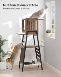 Modern Cat Tree, Big Hammock - Greige - image 3