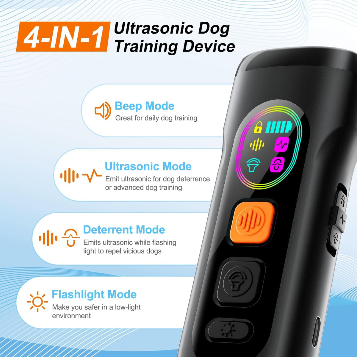 Dog Bark Deterrent Devices Anti Barking Device for Dogs Ultrasonic - Black / 1 Pack - image 2