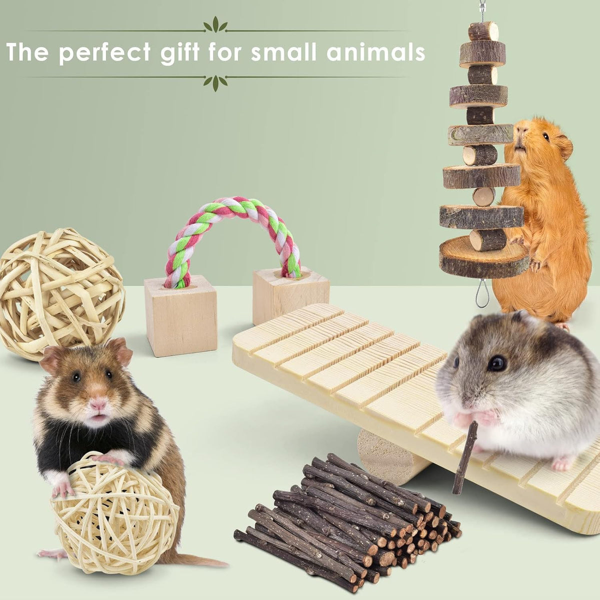 ERKOON 11 Pack Chinchillas Chew Toys - 12 Pack - image 4