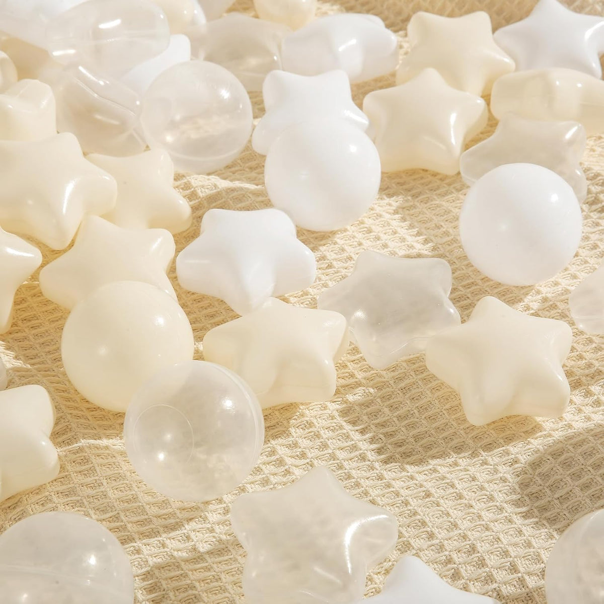 TRENDPLAY Star Ball Pit Balls for Toddlers 50 100 200 Count Star - Beige / 50 - image 4