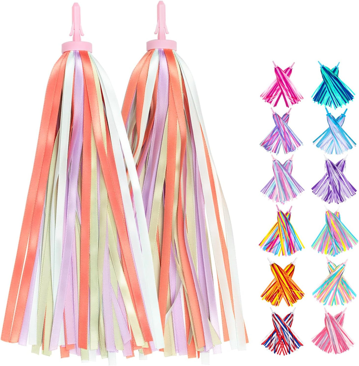 Bike Streamers Bike Tassels for Kids 1 Pair - Peach