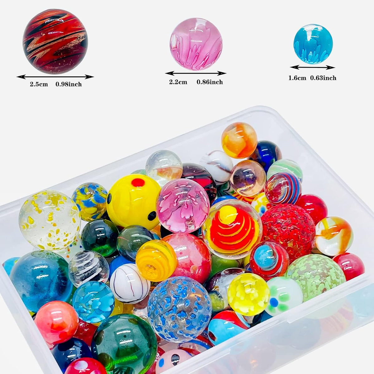 20 Vintage Marbles Bulk for Kids Ages 4-8-12 Hobbyist for Marble Run - 100pcs - image 2