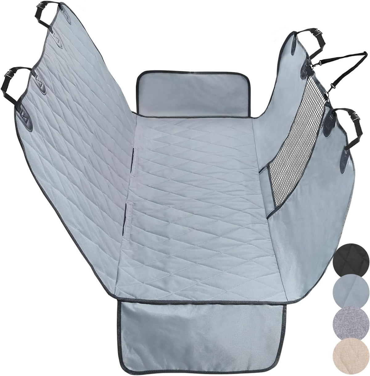 VIVAGLORY Dog Seat Cover Dog Hammock, Standard - Large (width 56") / Grey