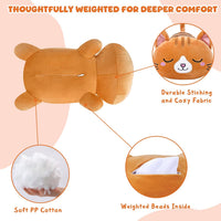 TOYSYM Weighted Stuffed Animals - Orange Cat / Small - image 4