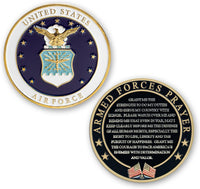 Military Gift Shop Air Force Armed Forces Prayer Coin - Air Force