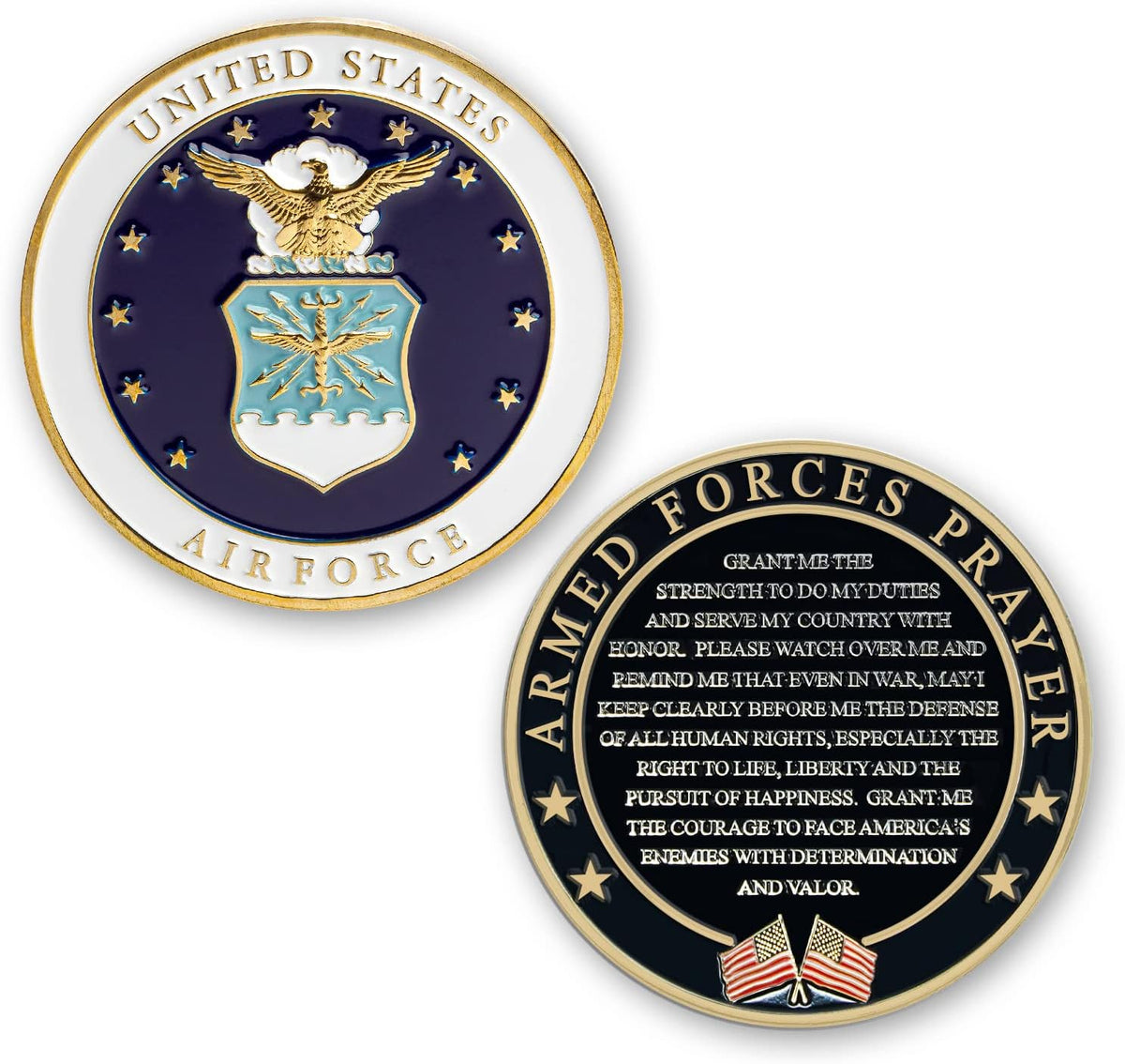 Military Gift Shop Air Force Armed Forces Prayer Coin - Air Force