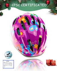 BeBeFun girls bike helmet in pink with 12 air vents and adjustable fit knob, ages 3 to 10 - view 14