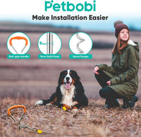 Petbobi Dog Tie Out Cable and Stake - 40 ft (120 lbs) / Black - image 3