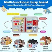JHkim Busy Board Montessori Toys for Boys Girls Gifts - Gray - image 2