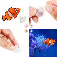 Weewooday 7-piece artificial fish aquarium decor set with glowing effect - view 3