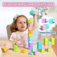 Large Magnetic Blocks,56PCS 1.34in 3D Building Cubes for Kids Ages 3+ – Fun for Kids & Family - Pastel-56PCS（1.34in） - image 4