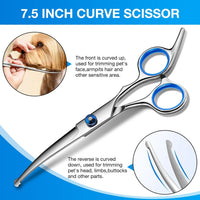 Dog Grooming Scissors Curved Shears Set Rounded Trimming Scissors - image 4