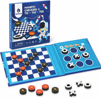 Travofun magnetic fishing game book open with ocean animal pieces and two wooden fishing rods - view 3