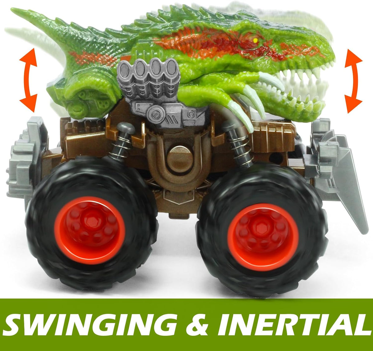 Oriate Friction Powered Dinosaur ATV Toy Cars for Children - Velociraptor 2 - image 2