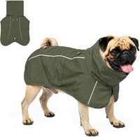 Tuff Pupper Waterproof Dog Raincoat - Woodland Olive / Medium (25-40 lbs)