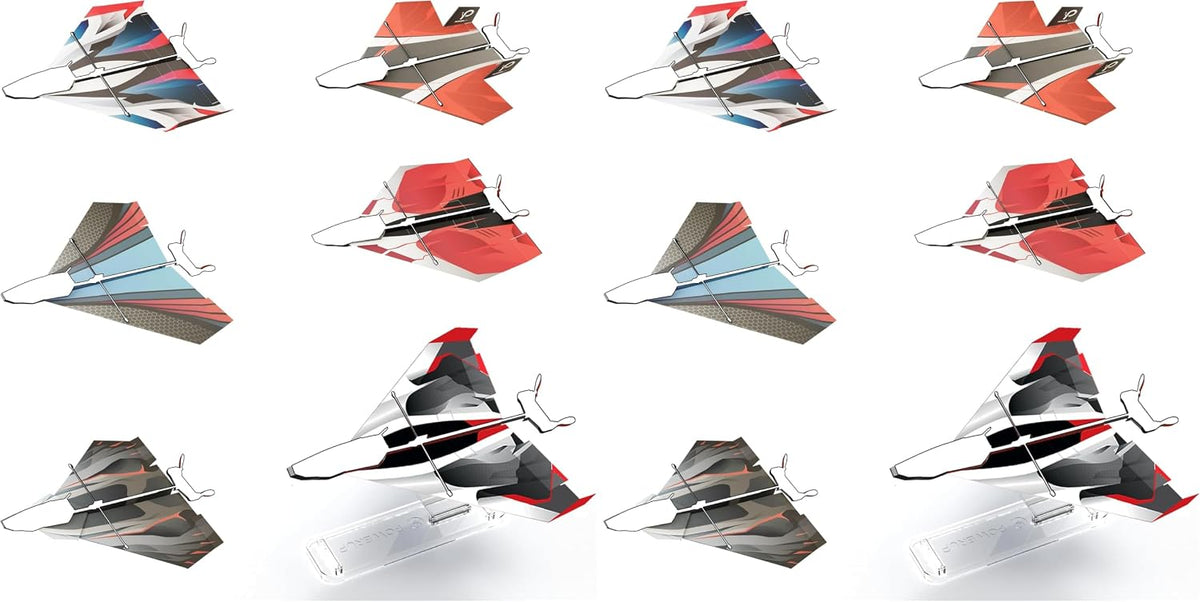 12 Color Paper Airplane Templates for POWERUP 4.0 2.0 Paper Plane - letter/a4 (Pack of 2)