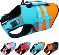 Kuoser Dog Life Jacket with Rescue Handle - Small (Chest Girth:16.9-21.3'') / Blue