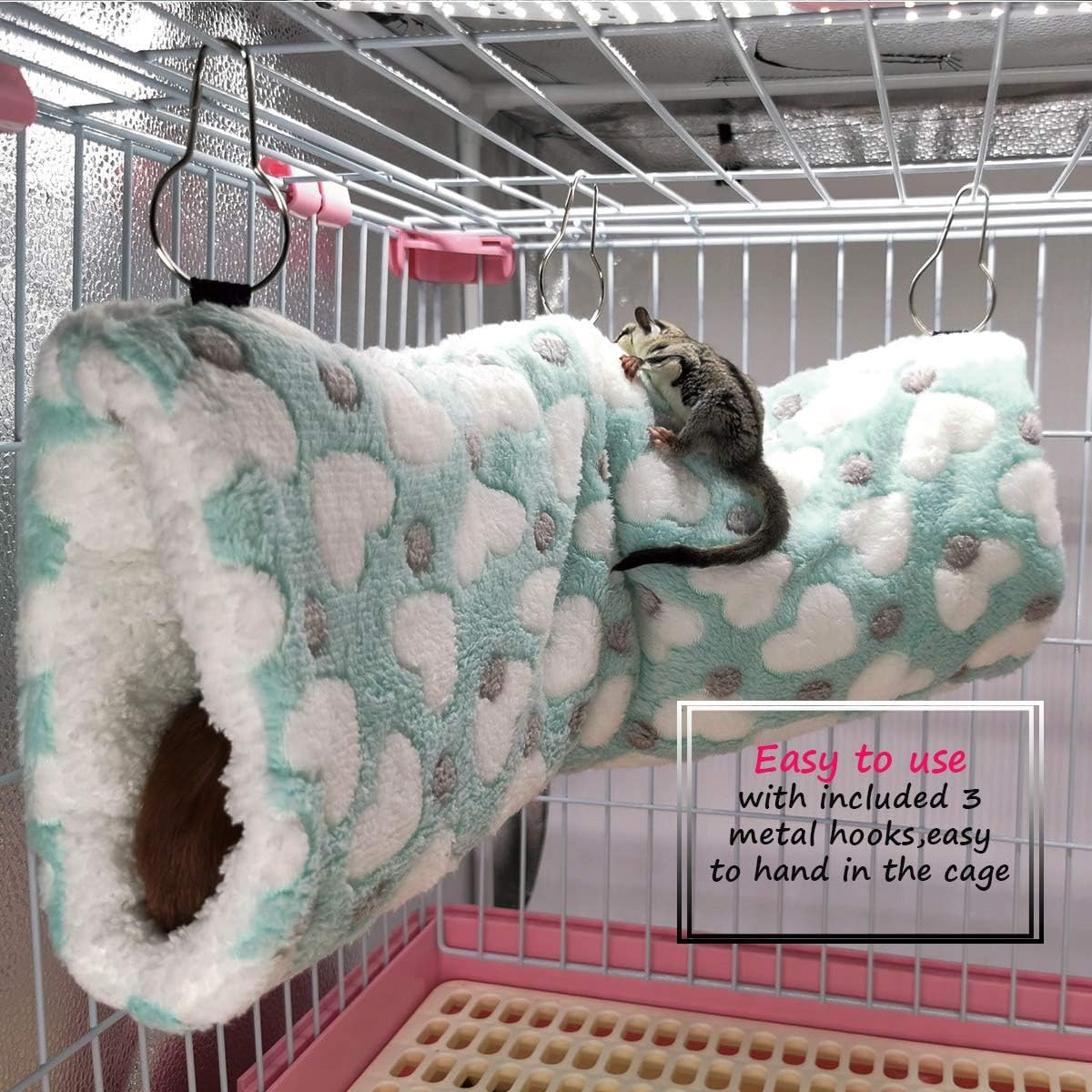 LEFTSTARER Cashmere Pet Bed Mat and Toy - Hammock set Heart-Green - image 4