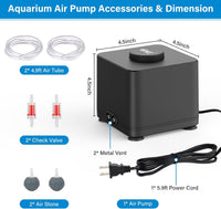 hygger Aquarium Air Pump, Quiet Adjustable Fish Tank Air Pump - 7W(Tank Up to 300 Gallon) - image 2