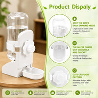 No-Mess Automatic Bird Feeder, Parakeet Cage Accessories – Essentials for Birds - White Feeder + Drinking Bottle - image 3