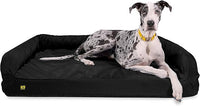 K9 Ballistics Tough Orthopedic XXL Extra Large Bolster Dog Bed - Washable, Durable and Water Resistant Dog Bed - Made for Big Dogs, 40"x68", Black