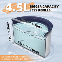 1.2Gal No Spill Dog Water Bowl with Slow Drinking Feeder – Essentials for Dogs - D-Blue - image 2