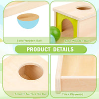 Adena Montessori Object Permanence Box with Tray Three Balls - Typical - image 4