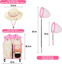 INNOCHEER Kids Explorer Kit & Bug Catcher Kit & Safari Costume Kit - Pink - image 3