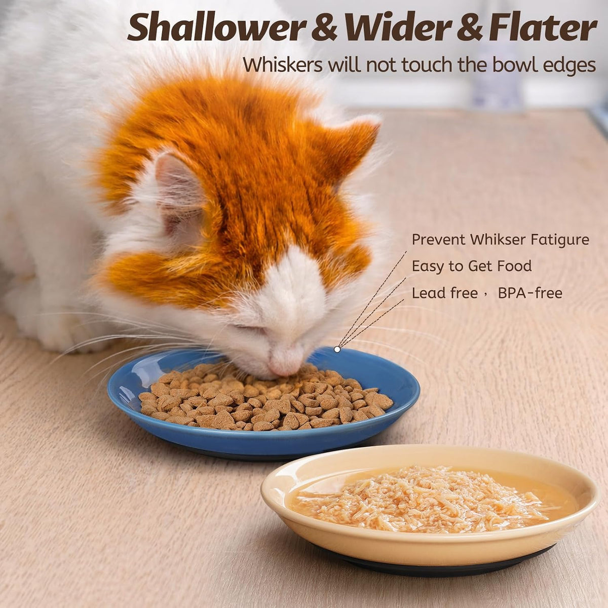 No Spill Cat Bowls, Cat Food Bowl - Colorful-4 Pack - image 4