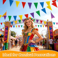 MAQIHAN 52.5 Ft Colorful Pennant Banner Flags - 5 Colours - 3PCS - image 4