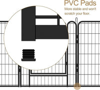 Dog Playpen, Outdoor Dog Fence, 6 Panels, 40" H Dog Pen for Large/Medium/Small Dogs, Heavy Duty Metal Pet Fence with Gate, Portable Dog Fence for RV Camping and Yard (Black)